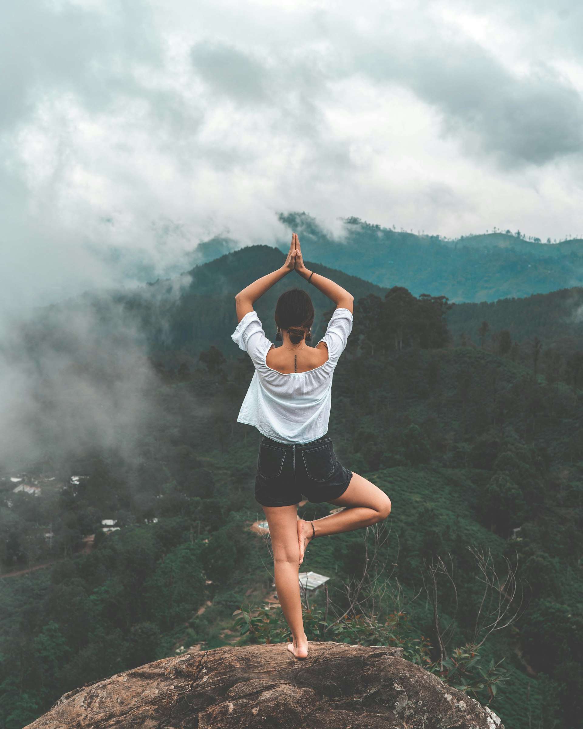 Yoga practice in nature